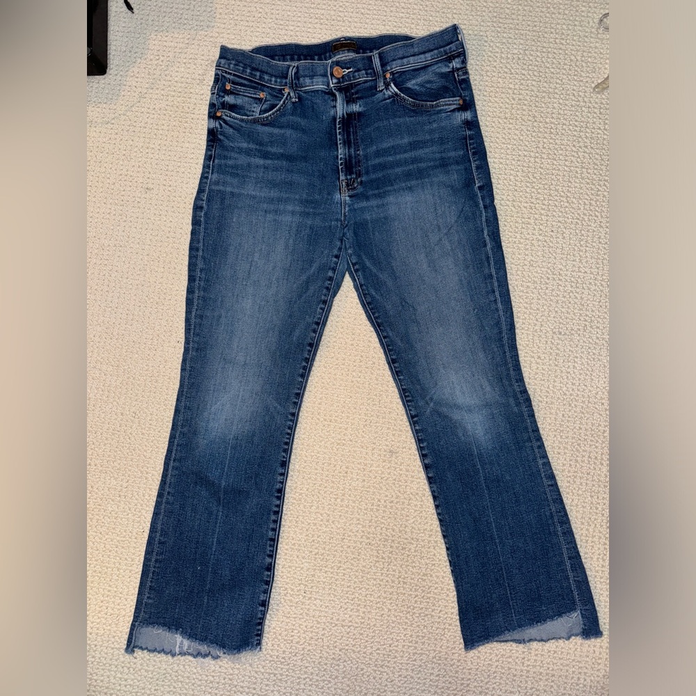 Mother “The Insider Crop Step Fray” Jeans Size 30